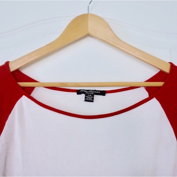 Red and White Baseball T-shirt - Picture 2 of 3